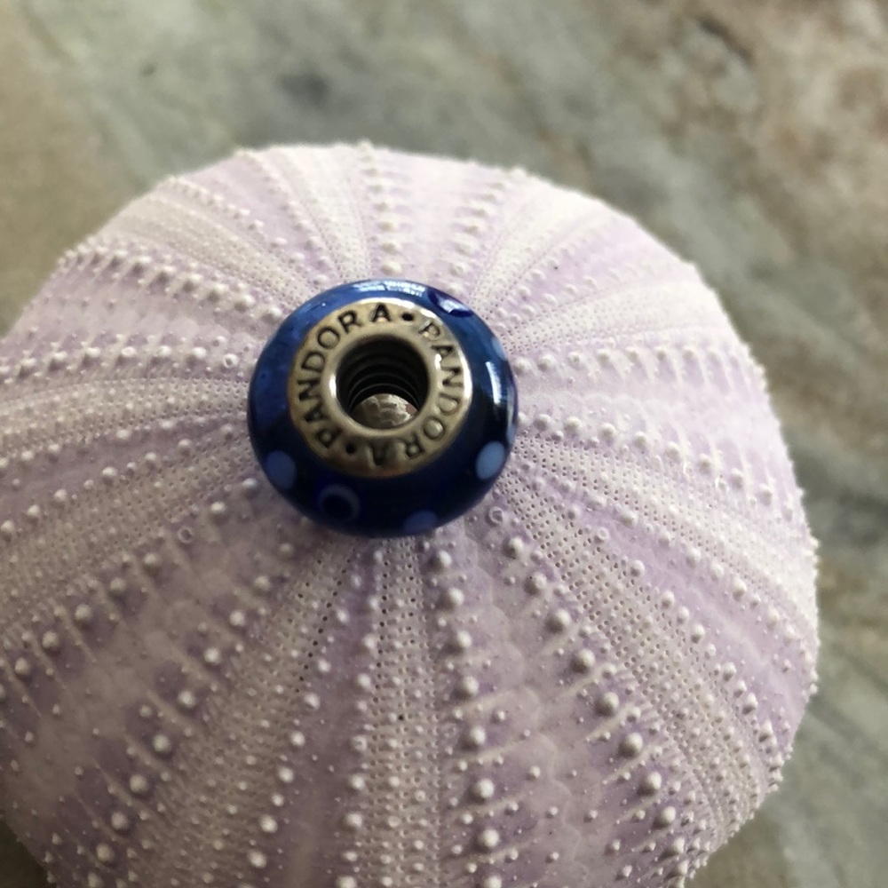 Pandora royal blue 💙 with design glass charm